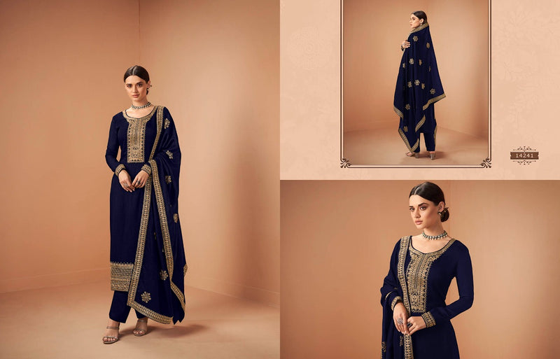 Zisa Firdosh Silk Georgette Embroidery Sequence Work Fancy Designer Partywear Salwar Kameez