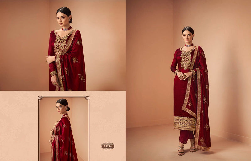 Zisa Firdosh Silk Georgette Embroidery Sequence Work Fancy Designer Partywear Salwar Kameez