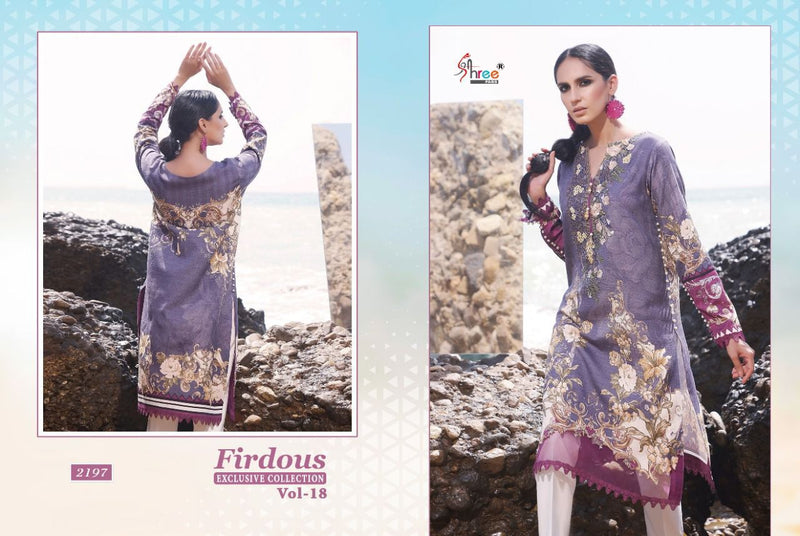 Shree Fabs Firdous Exclusive Collection Vol 18 Cotton Pakistani Style Party Wear Salwar Suits