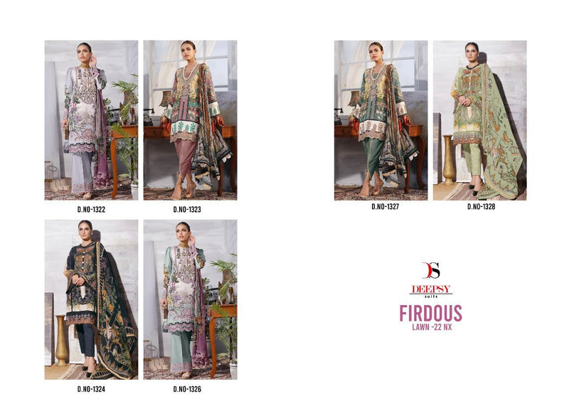 Deepsy Suits Firdous Lawn Vol 22 Nx Cotton Party Wear Embroidered Salwar Suits
