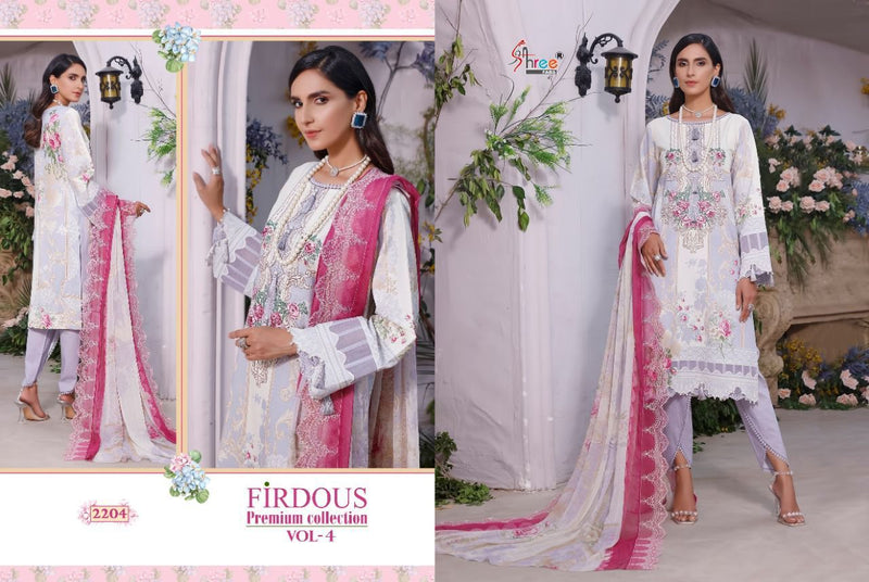 Shree Fabs Firdous Premium Collection Vol 4 Cotton Print Embroidered Pakistani Style Party Wear Salwar Kameez