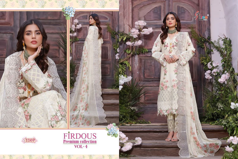 Shree Fabs Firdous Premium Collection Vol 4 Cotton Print Embroidered Pakistani Style Party Wear Salwar Kameez