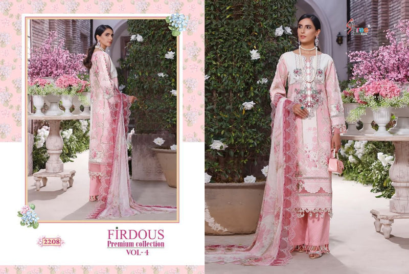Shree Fabs Firdous Premium Collection Vol 4 Cotton Print Embroidered Pakistani Style Party Wear Salwar Kameez