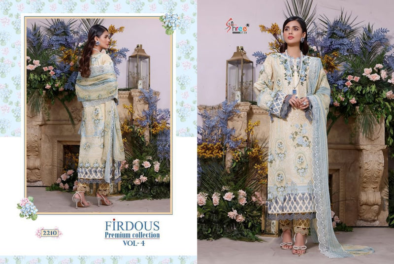 Shree Fabs Firdous Premium Collection Vol 4 Cotton Print Embroidered Pakistani Style Party Wear Salwar Kameez