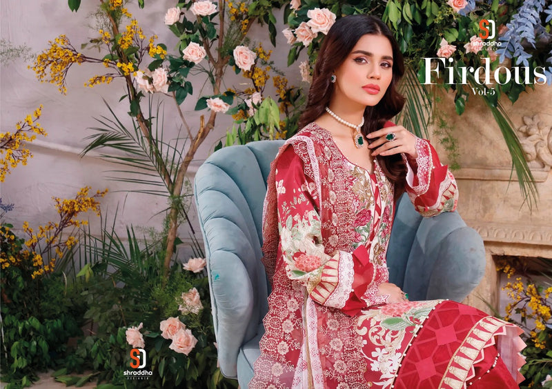 Sharaddha Firdous Vol 5 Pashmina With Fancy Work Stylish Designer Pakistani Salwar Kameez