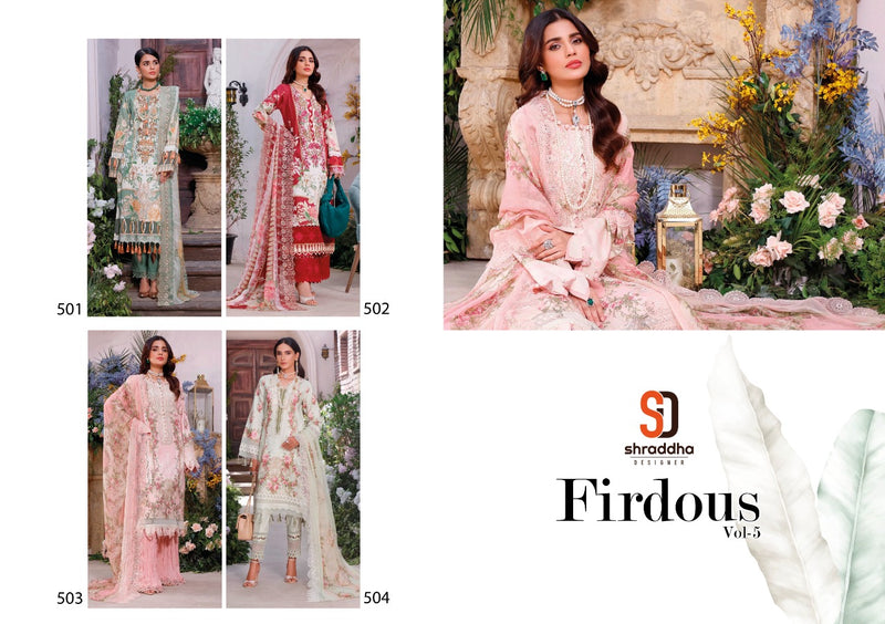 Sharaddha Firdous Vol 5 Pashmina With Fancy Work Stylish Designer Pakistani Salwar Kameez