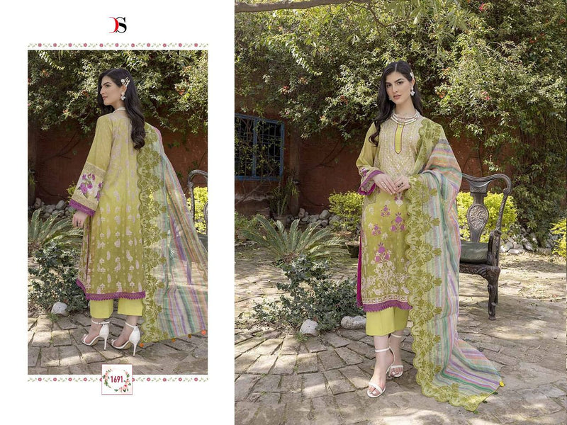Deespy Suits Firdous Aniq Lawn 22 Cotton Embroidered Pakistani Style Party Wear Salwar Suits