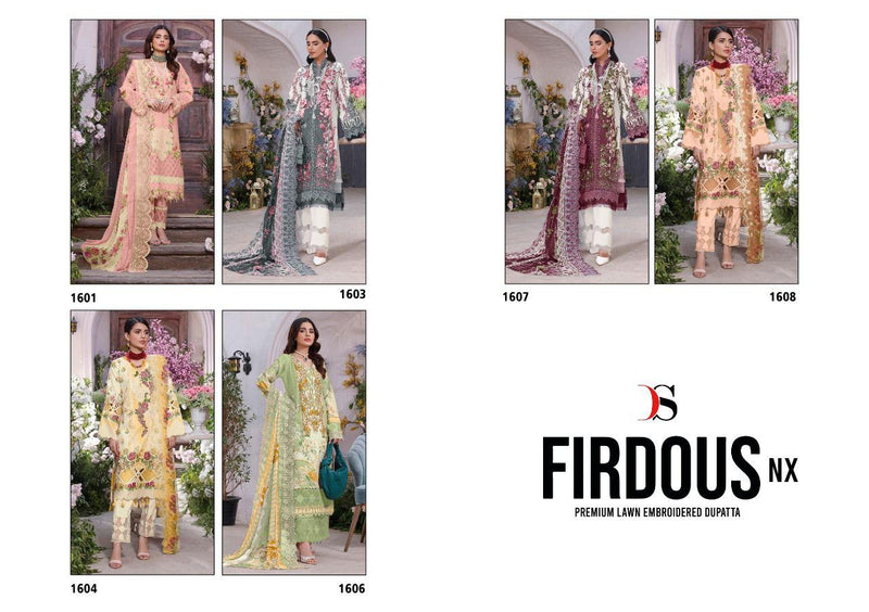 Deepsy Suits Firdous Premium Lawn 22 NX Cotton Embroidered Pakistani Style Party Wear Salwar Suits