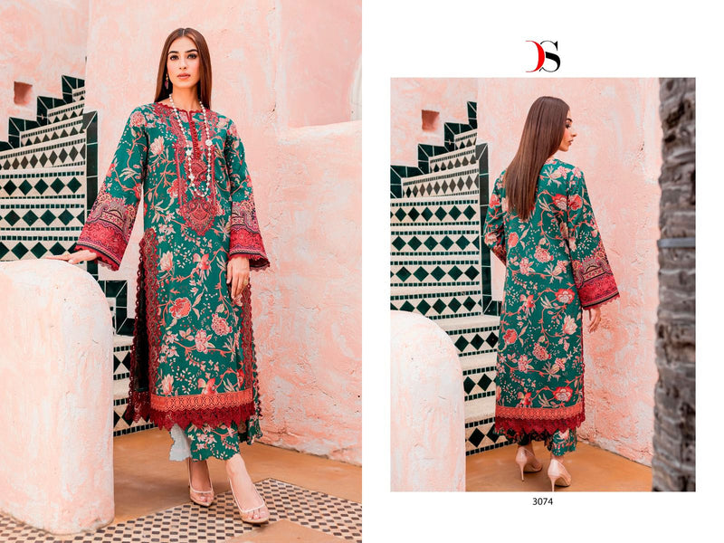 Deepsy Suits Firdous Flora Pure Cotton Heavy Patch Embroidery Work Pakistani Designer Salwar Kameez