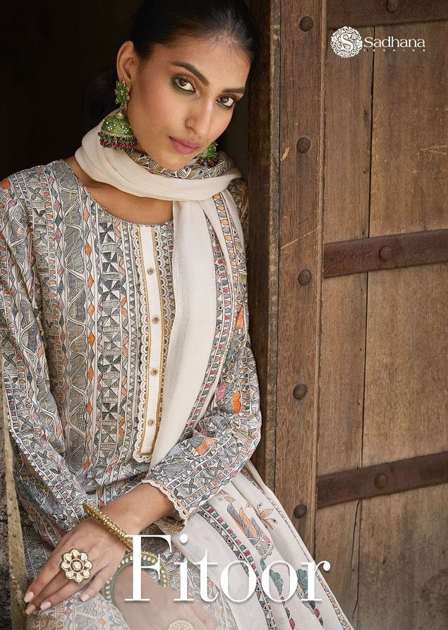 Sadhana Fitoor Pashmina With Fancy Printed Work Stylish Designer Casual Wear Salwar Kameez