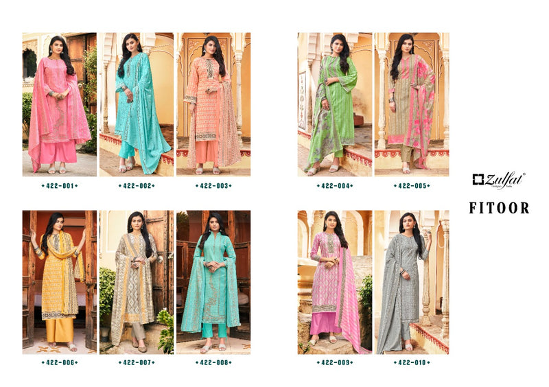 Zulfat Designer Suits Fitoor Pure Cotton Party Wear Salwar Suits