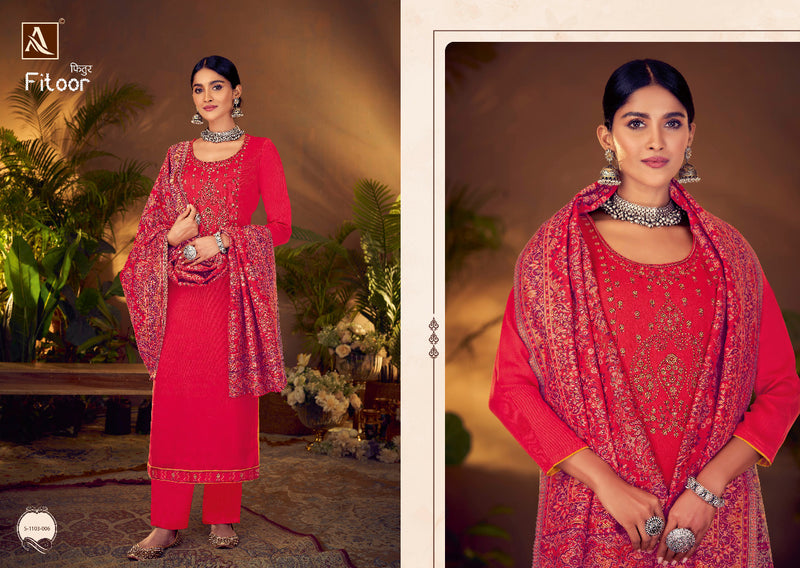 Alok Suit Fitoor Pashmina With Fancy Embroidery Work Stylish Designer Casual Look Salwar Kameez