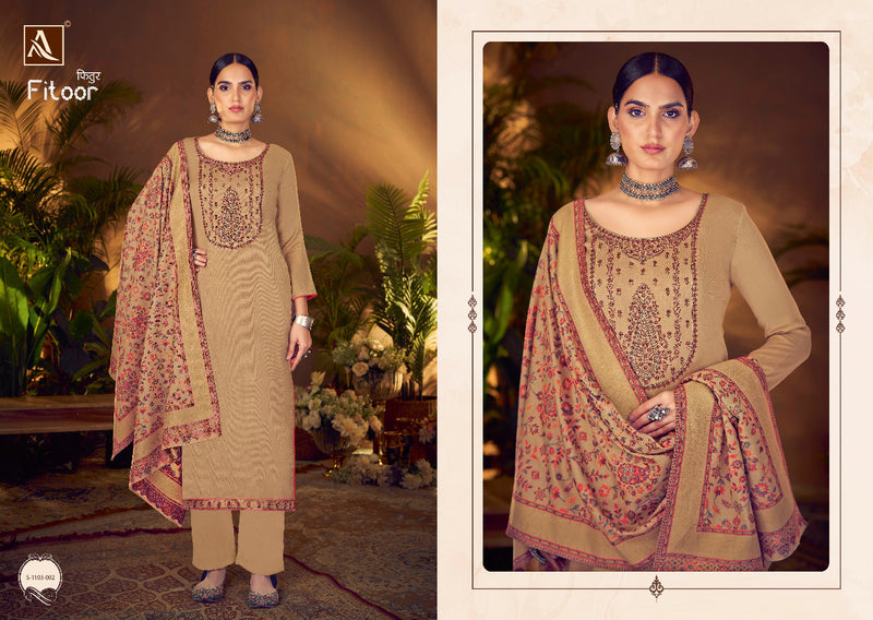 Alok Suit Fitoor Pashmina With Fancy Embroidery Work Stylish Designer Casual Look Salwar Kameez