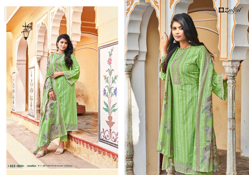 Zulfat Designer Suits Fitoor Pure Cotton Party Wear Salwar Suits