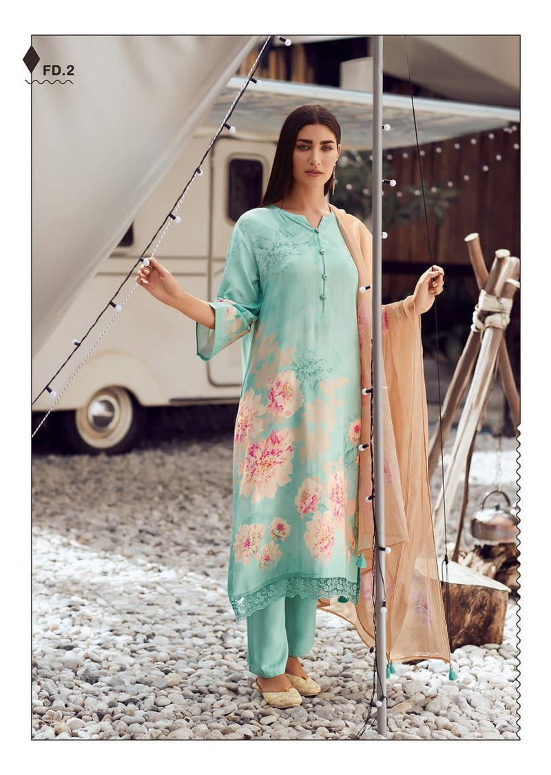 Varsha Floral Dream Pashmina Stylish Designer Casual Look Festive Wear Salwar Kameez