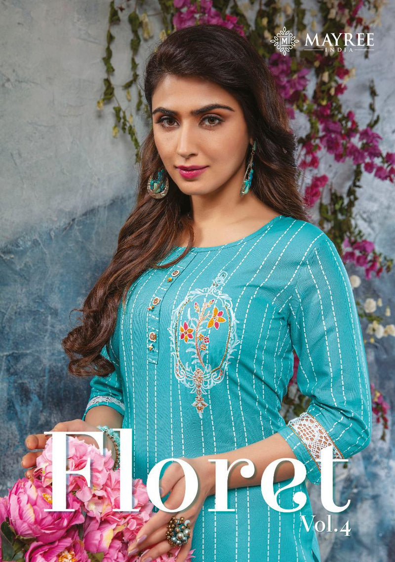 Mayree India Floret Vol 4 Rayon Exclusive Party Wear Kurti Collection