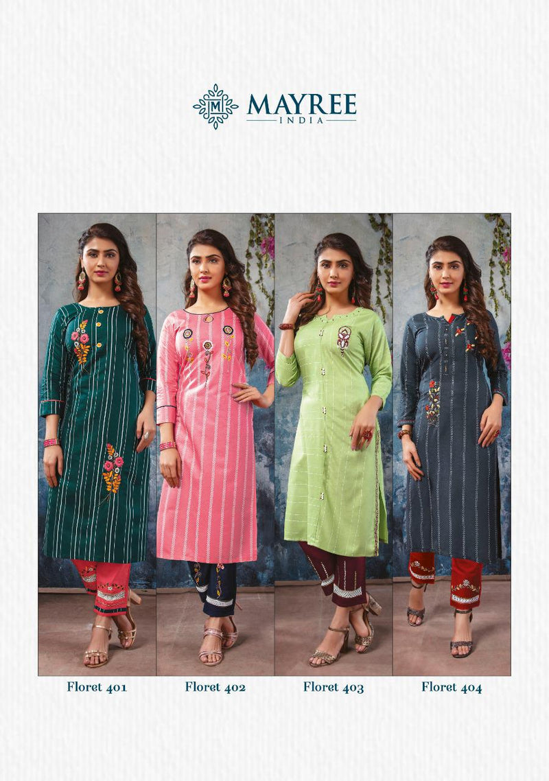 Mayree India Floret Vol 4 Rayon Exclusive Party Wear Kurti Collection