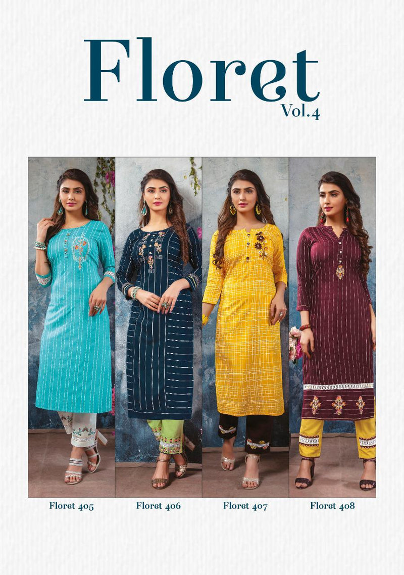 Mayree India Floret Vol 4 Rayon Exclusive Party Wear Kurti Collection