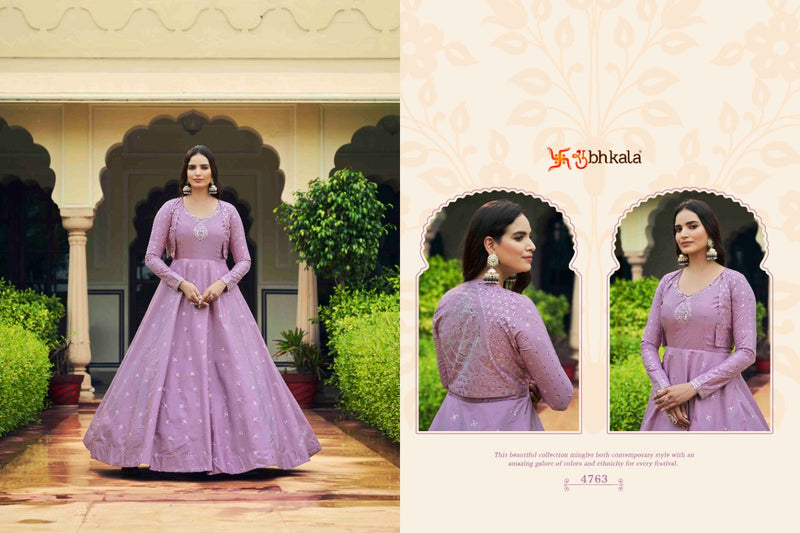 Shubkala Flory Vol 22 Fancy Embroidery Work Stylish Designer Anarkali Long Gown