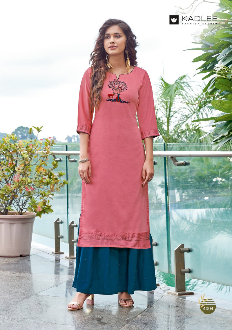 Kadlee Fashion Fortune Nylone Viscose Stylish Designer Wear Kurti