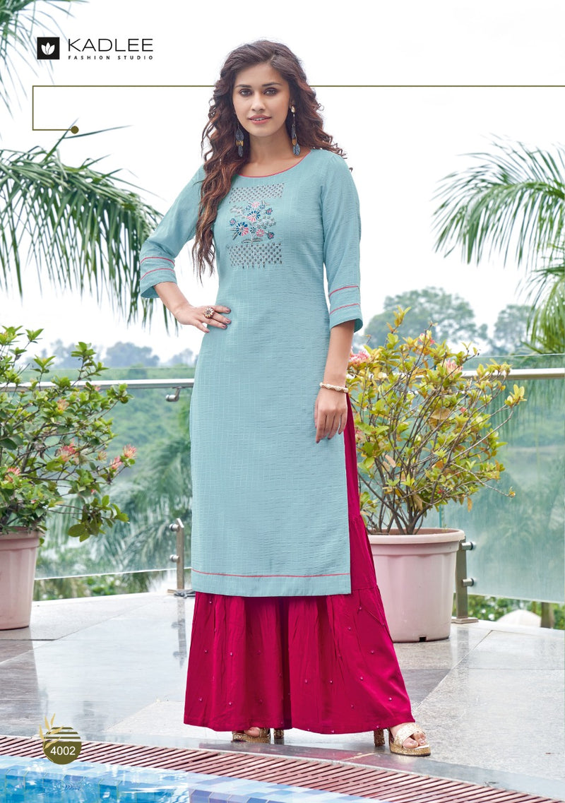 Kadlee Fashion Fortune Nylone Viscose Stylish Designer Wear Kurti