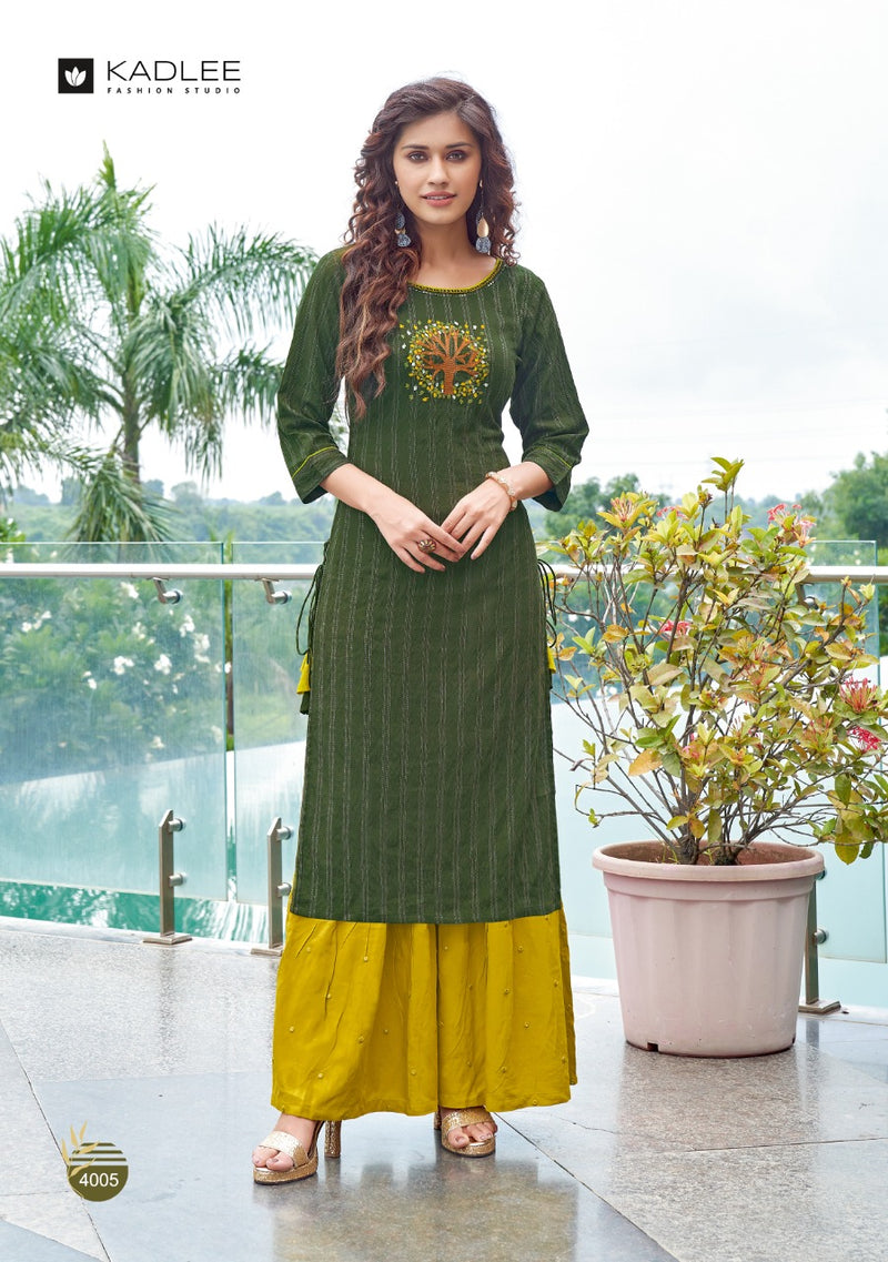 Kadlee Fashion Fortune Nylone Viscose Stylish Designer Wear Kurti