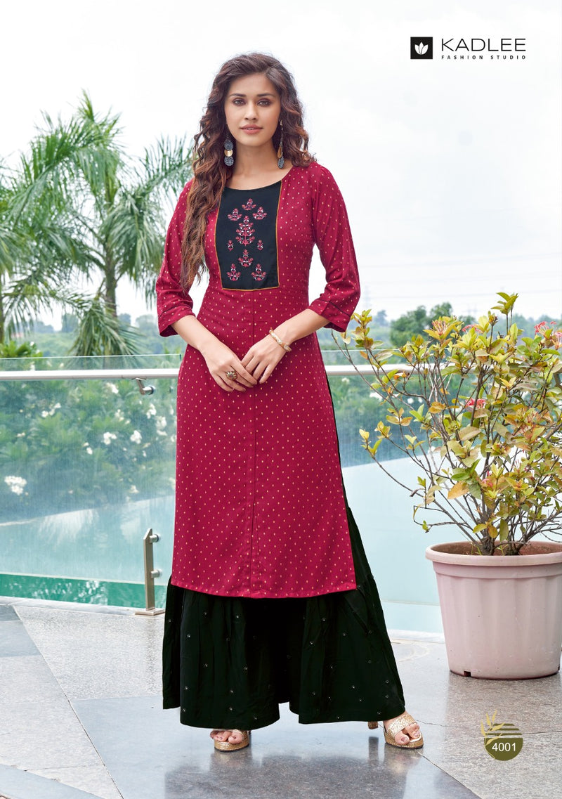 Kadlee Fashion Fortune Nylone Viscose Stylish Designer Wear Kurti