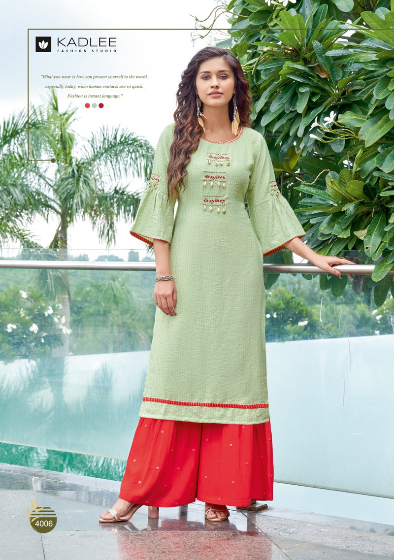 Kadlee Fashion Fortune Nylone Viscose Stylish Designer Wear Kurti