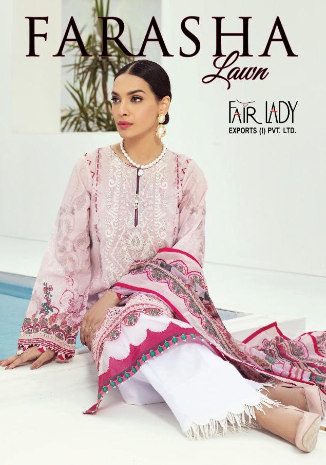 Fair Lady Farasha Jam Satin Digital Print Heavy Embroidery Work Pakistani Suit