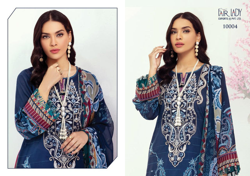 Fair Lady Farasha Jam Satin Digital Print Heavy Embroidery Work Pakistani Suit