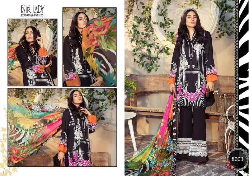 Fair Lady Maria B Pure Jam Satin Digital Print Embroidery Work Pakistani Designer Salwar Kameez