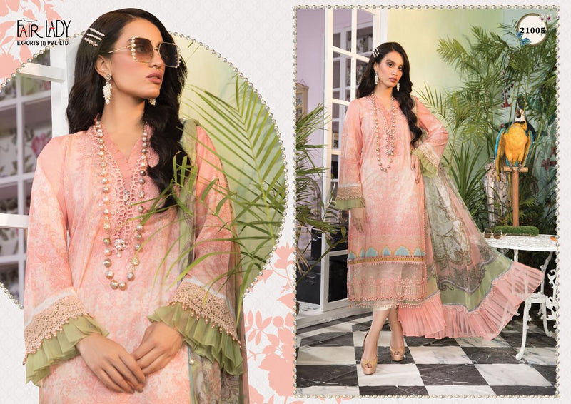 Fair Lady Mariya B M Print Lawn Cotton With Digital Print And Embroidery Work Exclusive Salwar Kameez With Dupatta