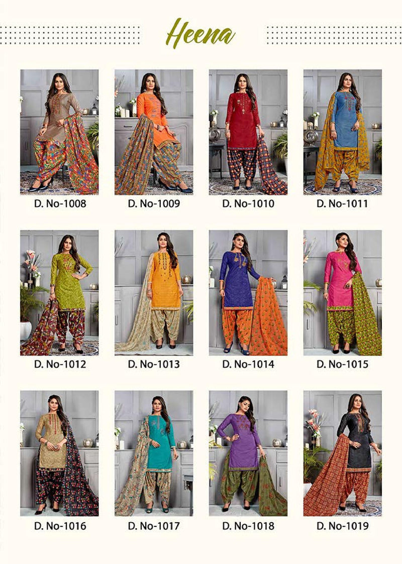 Falak International Ganesha Heena Vol 1 Cotton Patiyala Salwar Suits