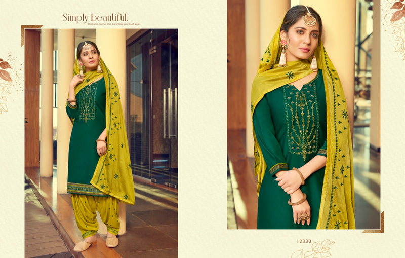 Kalaroop Fashion Of Patiyala Vol 30 Readymade Salwar Suits In Jam Silk Cotton