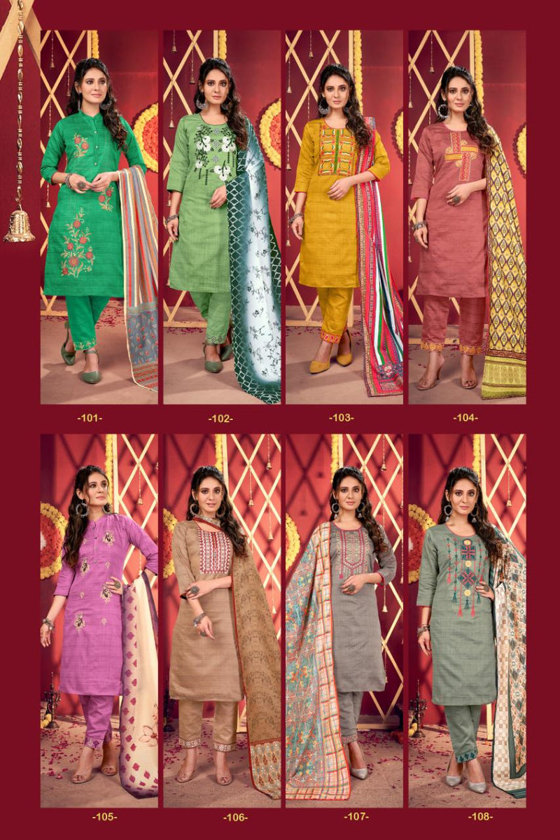 Fashion Talk Crystal Vol 1 Silk Lining Embroidery Work And Handwork Exclusive Readymade Fancy Salwar Suit
