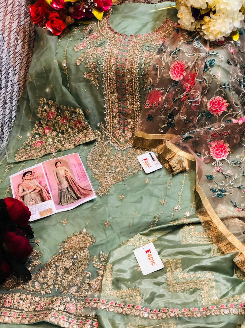 Fepic Maria B  Embroide Vol 3 Butterfly Net  Heavy  Embroiderd Salwar Kameez