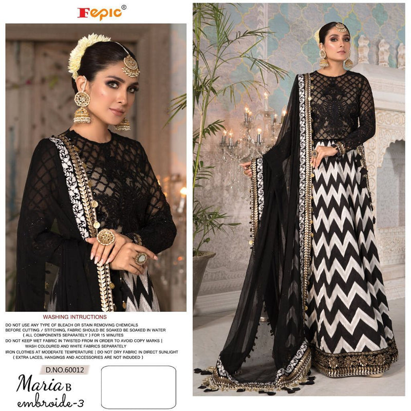 Fepic Maria B  Embroide Vol 3 Butterfly Net  Heavy  Embroiderd Salwar Kameez