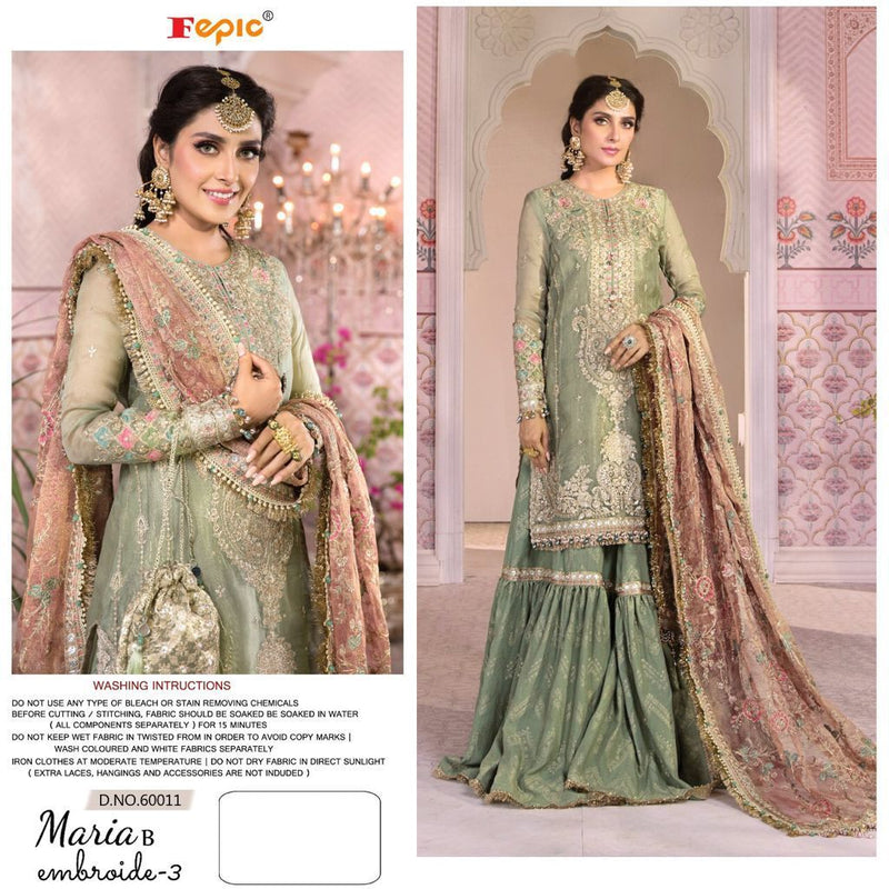 Fepic Maria B  Embroide Vol 3 Butterfly Net  Heavy  Embroiderd Salwar Kameez
