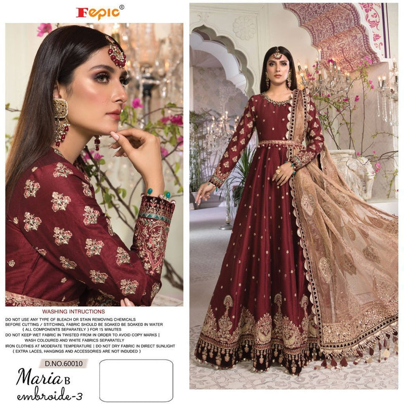 Fepic Maria B  Embroide Vol 3 Butterfly Net  Heavy  Embroiderd Salwar Kameez