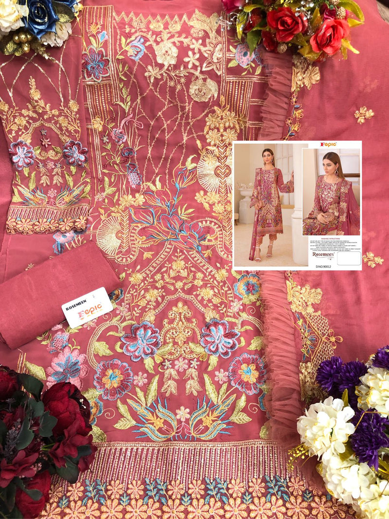 Fepic Rosemeen 90012 Georgette Embroidered Stylish Designer Salwar Suit