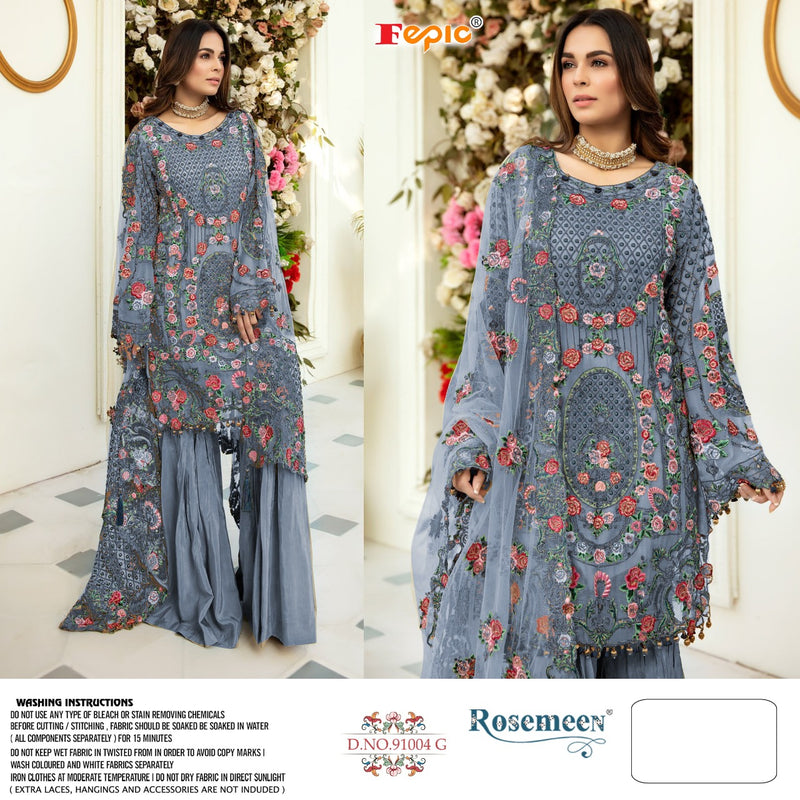 Fepic Rosemeen 91004 G Net Embroidery Work Heavy Look Wedding Wear Wedding Wear Salwar Suit