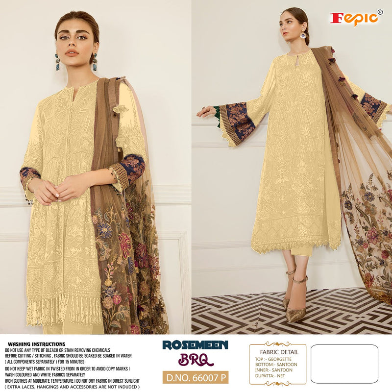 Fepic Rosemeen Brq D No 66007 P Georgette With Heavy Embroidery Work Pakistani Salwar Kameez