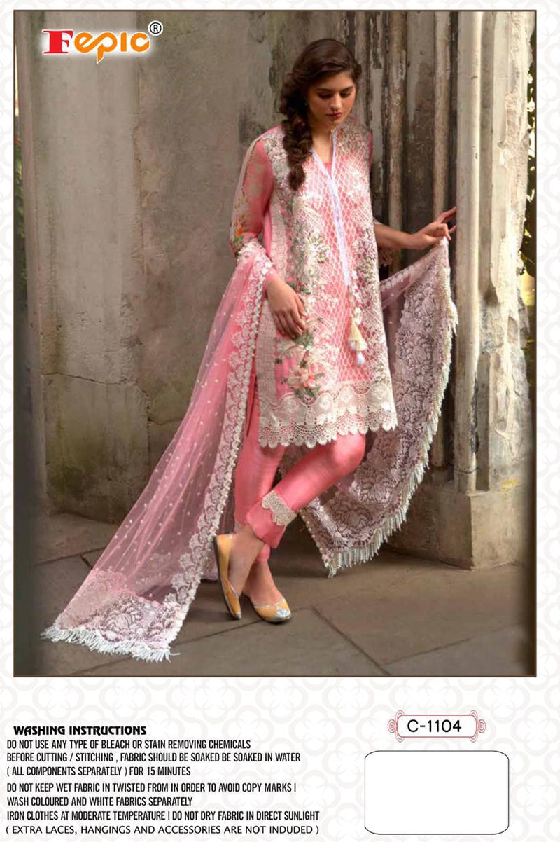 Fepic Rosemeen C 1104 Organza Heavy Embroidery Work Pakistani Wear Salwar Suit