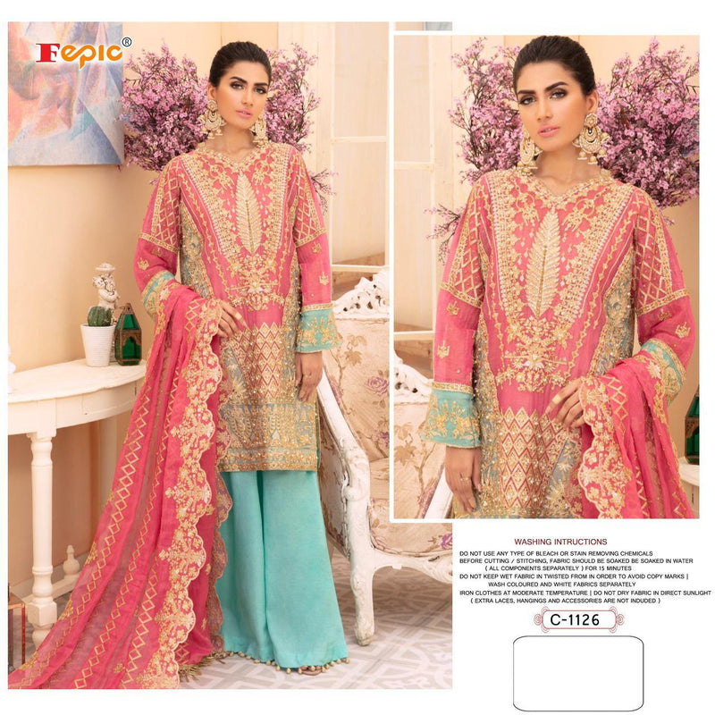 Fepic Rosemeen C 1126 Georgette With Heavy Embroidery Work Exclusive Wedding Wear Salwar Suits