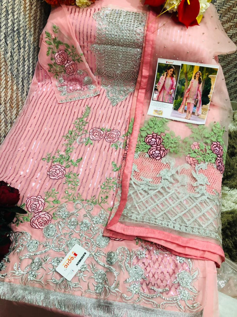 Fepic Rosemeen D 1127 Heavy Georgette With Embroidery Work Exclusive Fancy Salwar Kameez