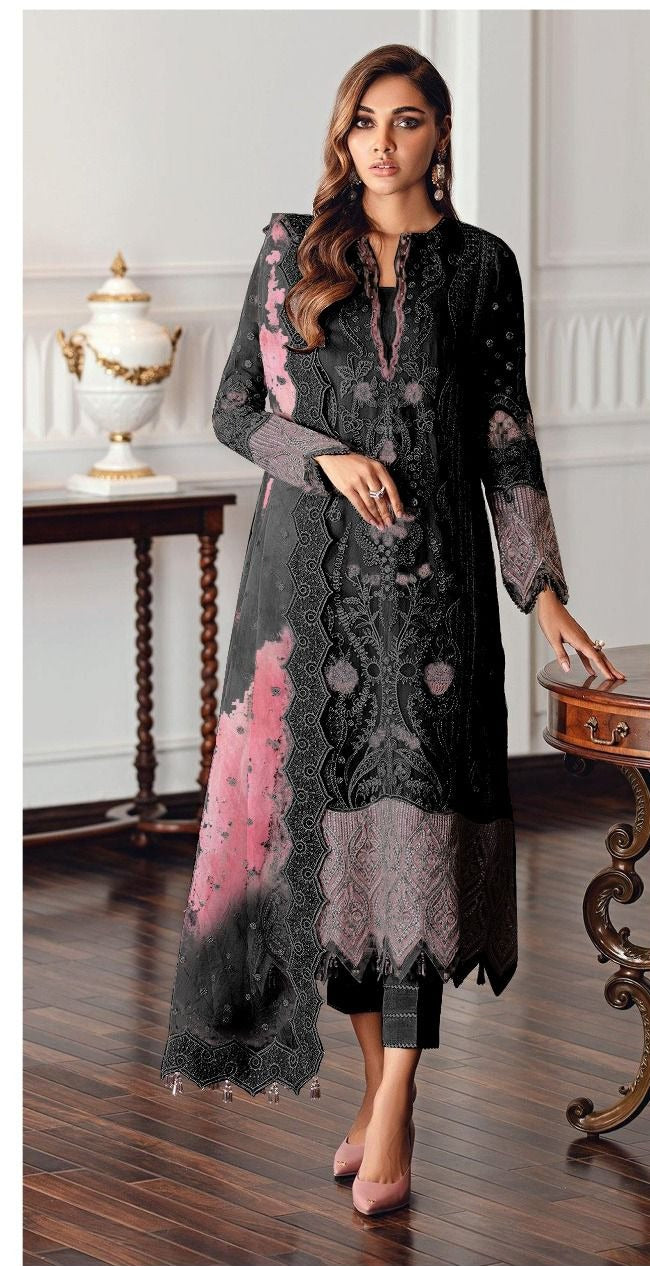 Fepic Rosemeen D 5152 Georgette Embroidered Pakistani Suits