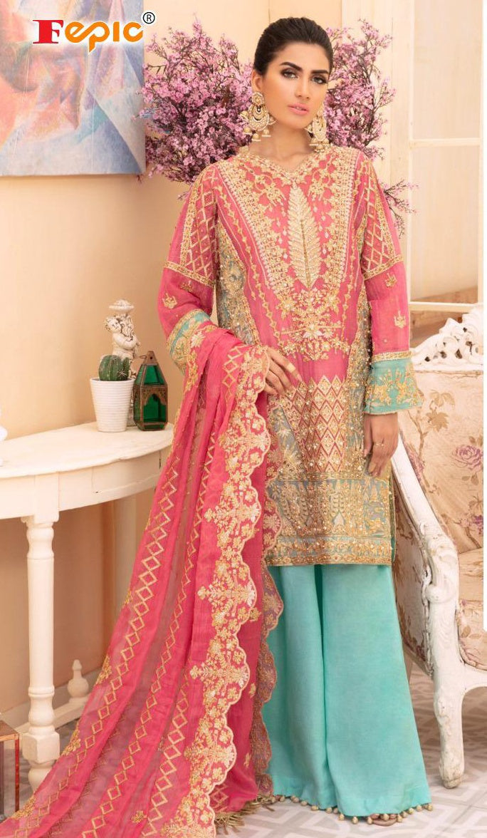 Fepic Rosemeen D No 1126 Georgette With Embroidery And Handwork Exclusive Pakistani Wedding Wear Salwar Kameez