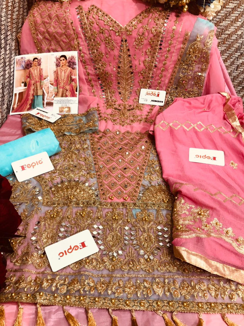 Fepic Rosemeen D No 1126 Georgette With Embroidery And Handwork Exclusive Pakistani Wedding Wear Salwar Kameez