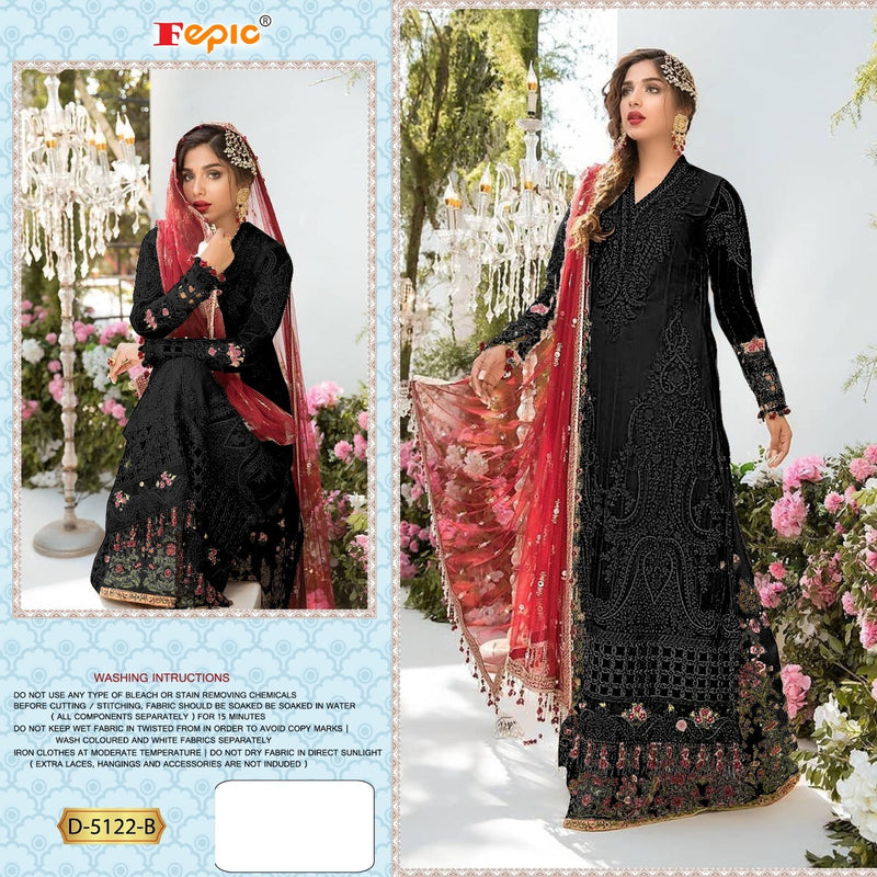 Fepic Rosemeen D No 5122 B Georgette Heavy Embroidery Work Fancy Look Wedding Wear Salwar Suits