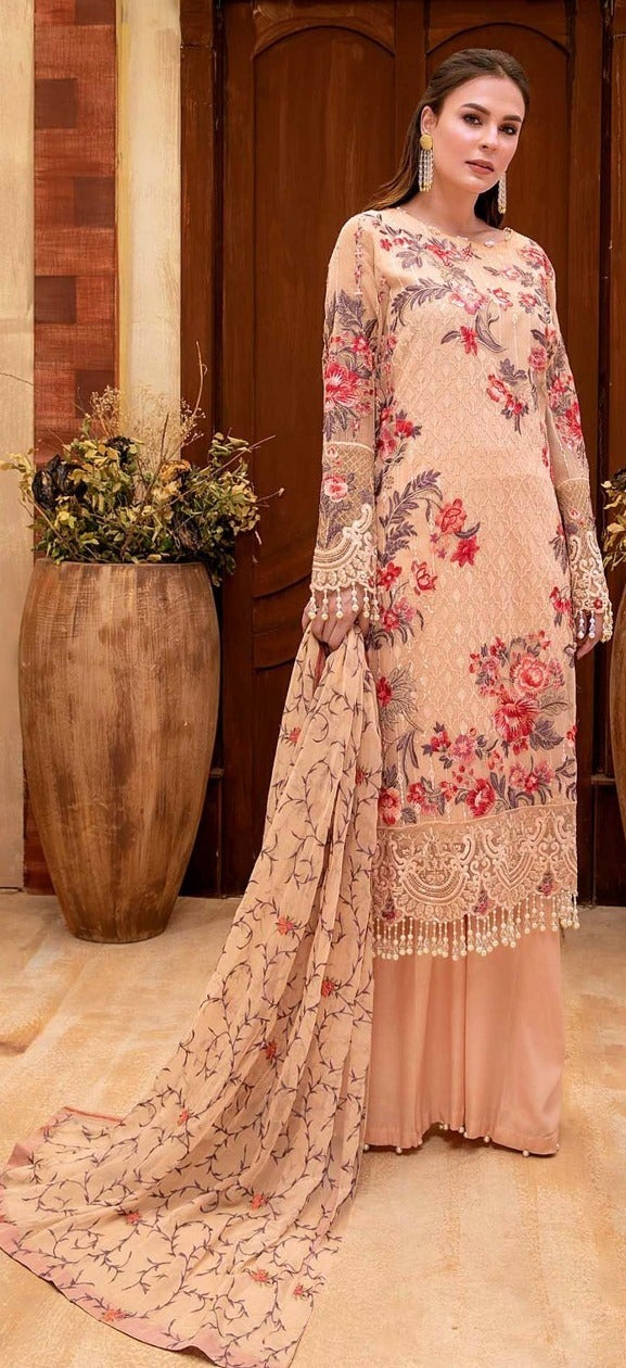 Fepic Rosemeen D No 91007 Georgette Embroidered Pakistani Style Salwaar Suits